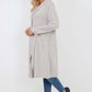 Italian Front Button Fastening Longline Cotton Cardigan