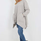 Italian Diagonal Pockets Cotton Tunic Top