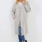 Italian Front Button Fastening Longline Cotton Cardigan