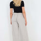 Italian Drawstring Hem Cotton Trousers With Side Pockets