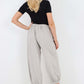 Italian Drawstring Cotton Harem Trousers With Side Pockets