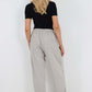 Italian Pleated Cotton Trousers With Side Pockets