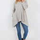 Italian Diagonal Pockets Cotton Tunic Top