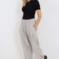 Italian Pleated Cotton Trousers With Side Pockets