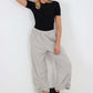 Italian Drawstring Hem Cotton Trousers With Side Pockets