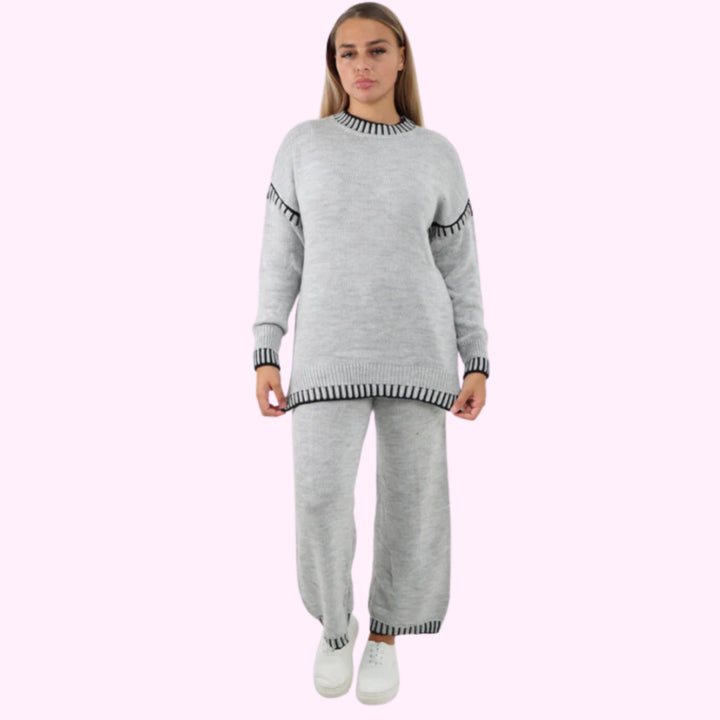 Italian Patch Work Knitted Co-Ord Set