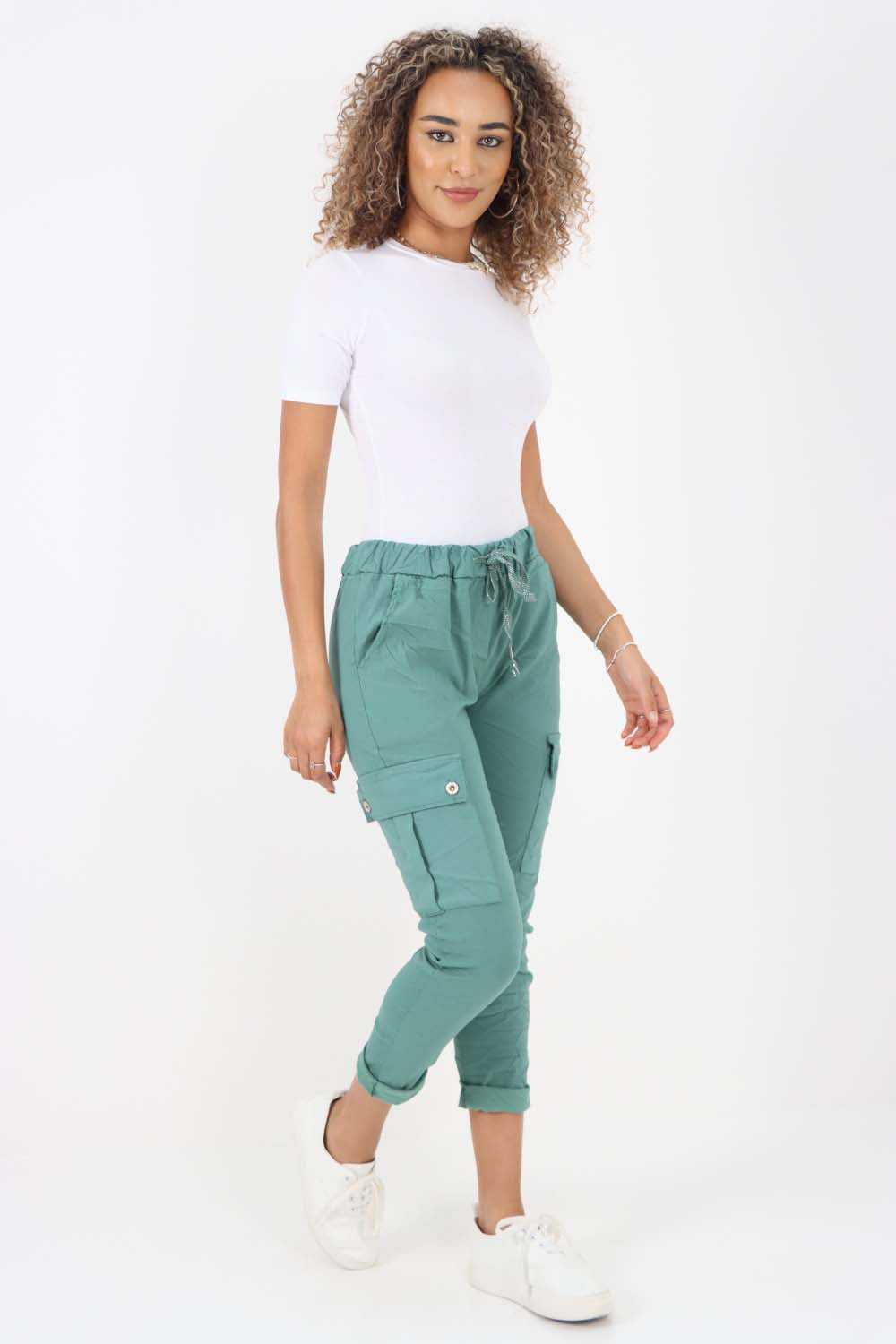 Italian Drawstring Waistband Magic Cargo Trouser