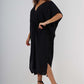 Italian Drawestring Front Side Split Linen Dress