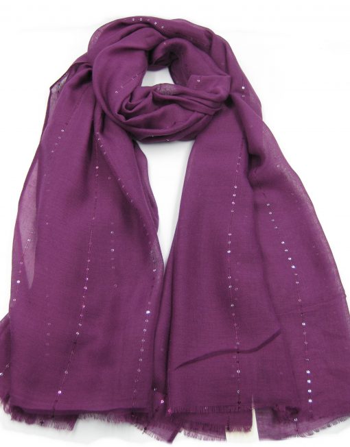 TR Glitter Line Plain Scarf