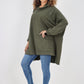 Italian Plain Roll Neck Dip Hem Cotton Top