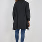 Italian Plain Roll Neck Dip Hem Cotton Top