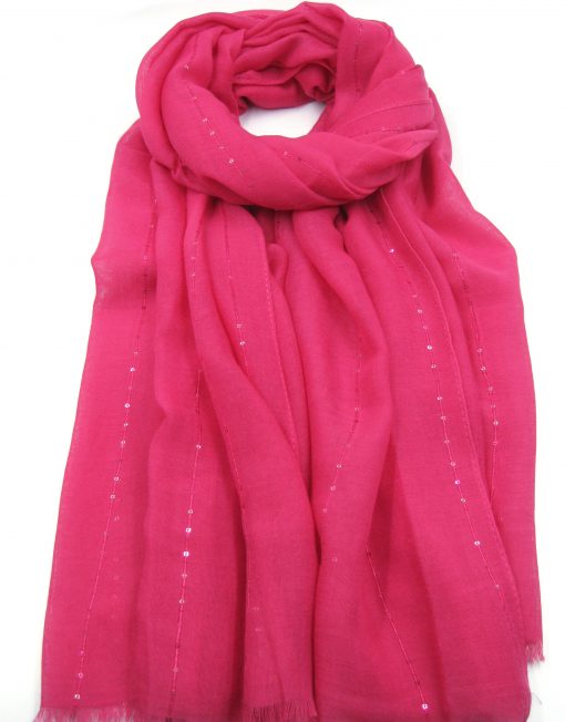 TR Glitter Line Plain Scarf