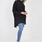 Italian Plain Roll Neck Dip Hem Cotton Top