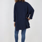 Italian Plain Roll Neck Dip Hem Cotton Top