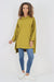 Italian Plain Roll Neck Dip Hem Cotton Top
