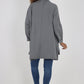 Italian Plain Roll Neck Dip Hem Cotton Top