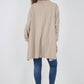 Italian Plain Roll Neck Dip Hem Cotton Top