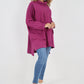 Italian Plain Roll Neck Dip Hem Cotton Top