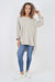 Italian Plain Pockets Dip Hem Cotton Top