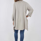 Italian Plain Pockets Dip Hem Cotton Top