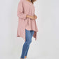 Italian Plain Pockets Dip Hem Cotton Top