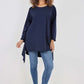 Italian Plain Pockets Dip Hem Cotton Top