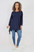Italian Plain Pockets Dip Hem Cotton Top