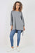 Italian Plain Pockets Dip Hem Cotton Top