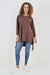 Italian Plain Pockets Dip Hem Cotton Top