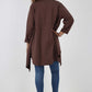 Italian Plain Pockets Dip Hem Cotton Top