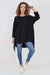 Italian Plain Pockets Dip Hem Cotton Top