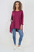 Italian Plain Pockets Dip Hem Cotton Top