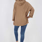 Italian Leopard Star Print Drawstring Hem Cotton Hoodie