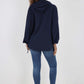 Italian Leopard Star Print Drawstring Hem Cotton Hoodie