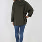 Italian Leopard Star Print Drawstring Hem Cotton Hoodie