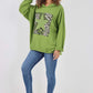Italian Leopard Star Print Drawstring Hem Cotton Hoodie