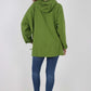 Italian Leopard Star Print Drawstring Hem Cotton Hoodie