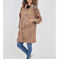 Italian Leopard Print Zip Up Hooded Polyester Jacket