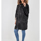 Italian Leopard Print Zip Up Hooded Polyester Jacket