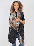 Italian Leopard print Open Front Polyester Gilet