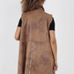 Italian Leopard print Open Front Polyester Gilet