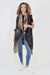 Italian Leopard print Open Front Layered Polyester Gilet