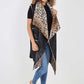 Italian Leopard print Open Front Layered Polyester Gilet