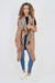 Italian Leopard print Open Front Layered Polyester Gilet