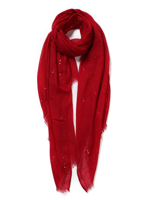 TR Glitter Line Plain Scarf