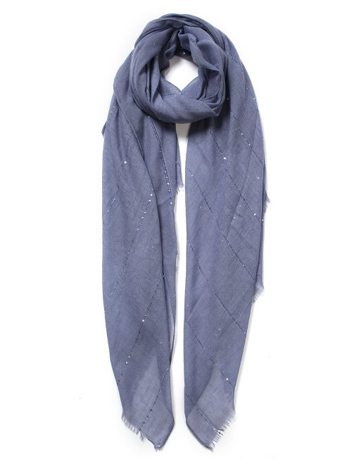 TR Glitter Line Plain Scarf