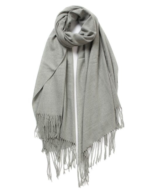 Plain Winter Scarf with Tassels