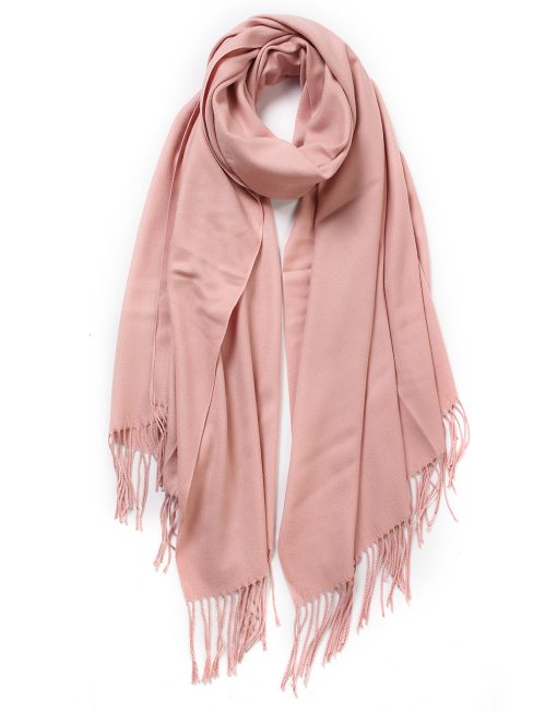 Plain Winter Scarf with Tassels