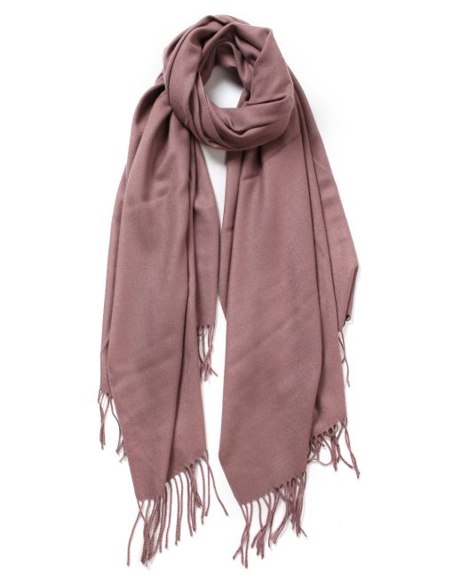 Plain Winter Scarf with Tassels