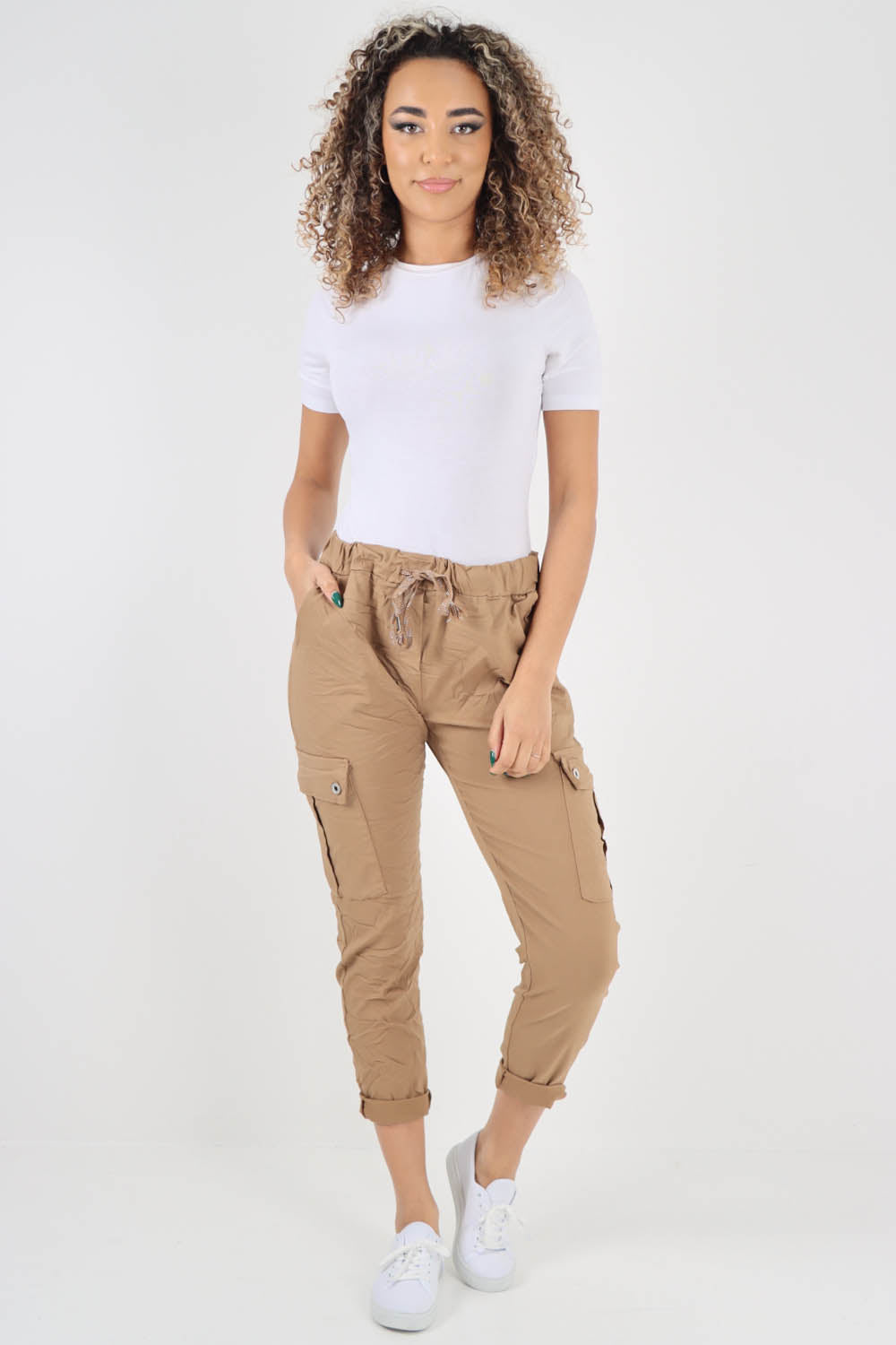 Italian Drawstring Waistband Magic Cargo Trouser